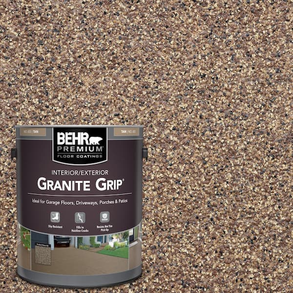 BEHR PREMIUM 1 Gal. Tan Granite Grip Decorative Flat Interior/Exterior Concrete Floor Coating
