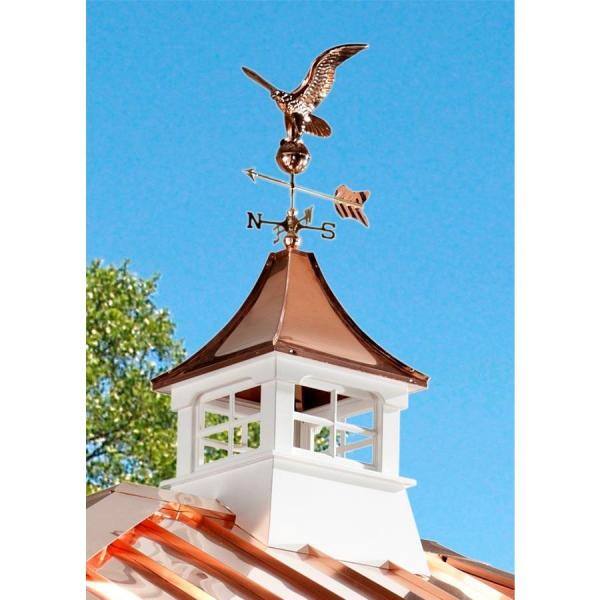 Accentua Olympia Cupola with Horse Weathervane 52 in High 24 in Square 