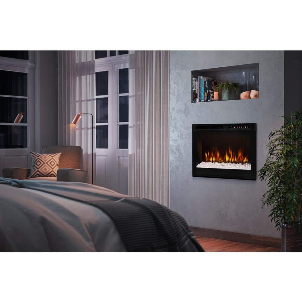 26'' Black Electric Firebox with Acrylic Ember Bed
