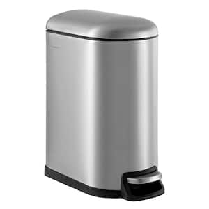 Roland 10.6 Gal. Chrome Step-Open Trash Can