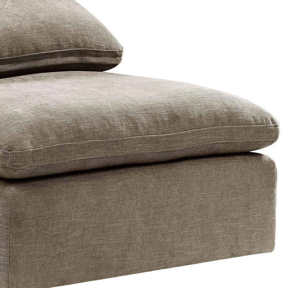 Naveen 23'' Khaki Linen Modular Armless Chair