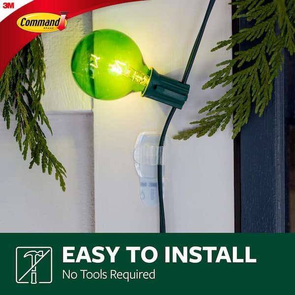 Command Outdoor 16-Pack Plastic Light Clip in the Christmas Hooks