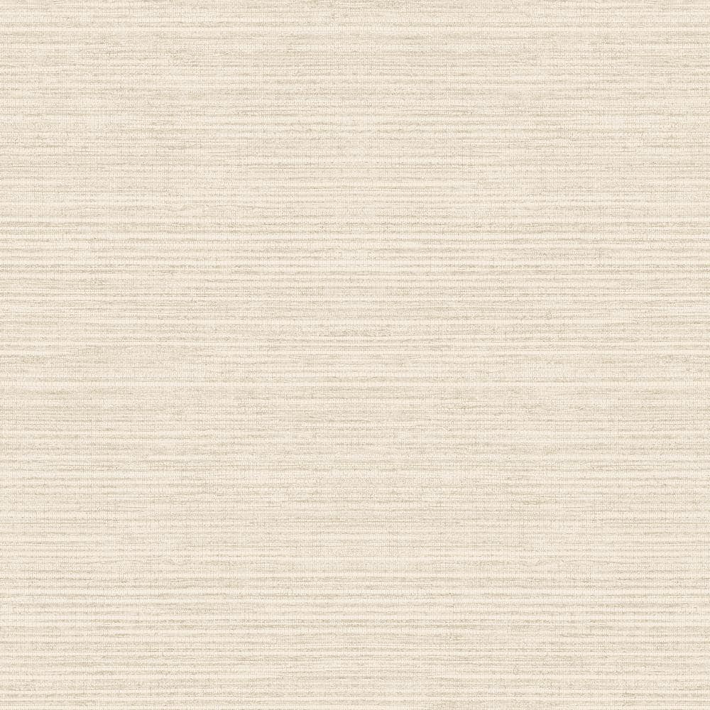 Grasscloth Design Cream Matte Finish Vinyl on Non-Woven Non-Pasted Wallpape