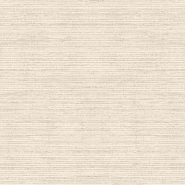 Unbranded Grasscloth Design Cream Matte Finish Vinyl on Non-Woven Non-Pasted Wallpaper Roll