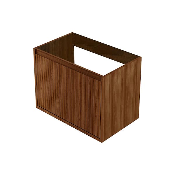 Nerida 29.13 in. W Wall-Mounted Bath Vanity Cabinet without Top in Brown Oak with Drawer