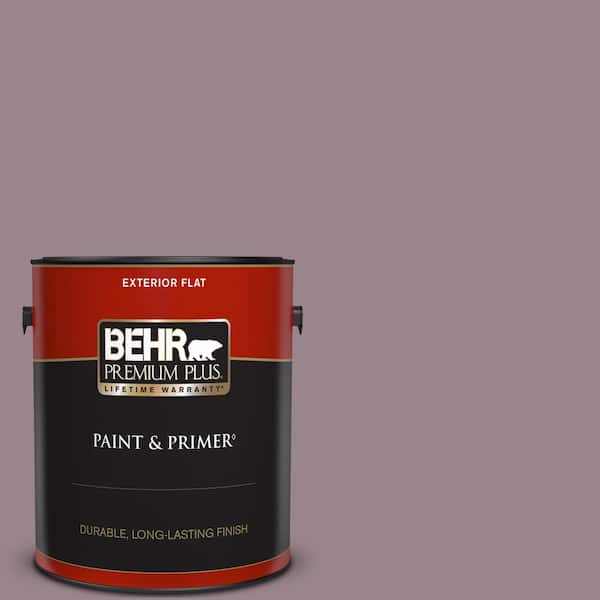 BEHR PREMIUM PLUS 1 gal. Home Decorators Collection #HDC-CL-05 Orchard Plum Flat Exterior Paint & Primer