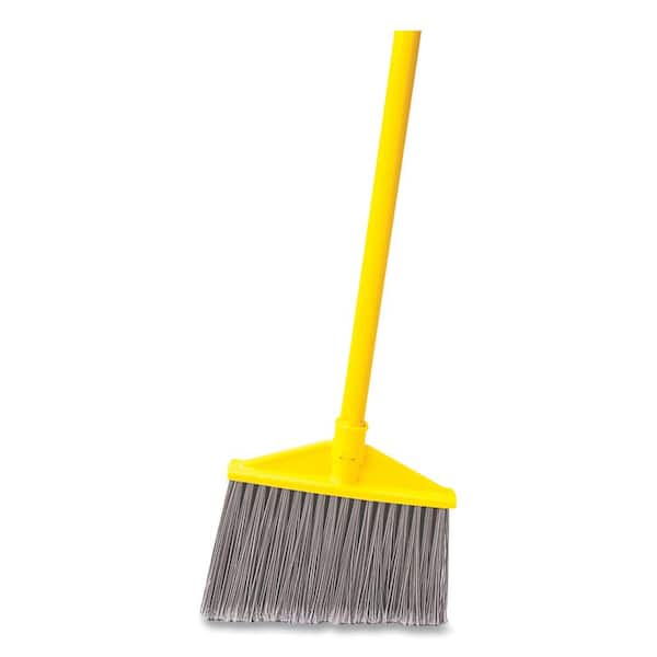 Rubbermaid Commercial 9B29 Pot Scrubber Brush, 8 Plastic Handle, Gray  Handle w/Yellow Bristles 