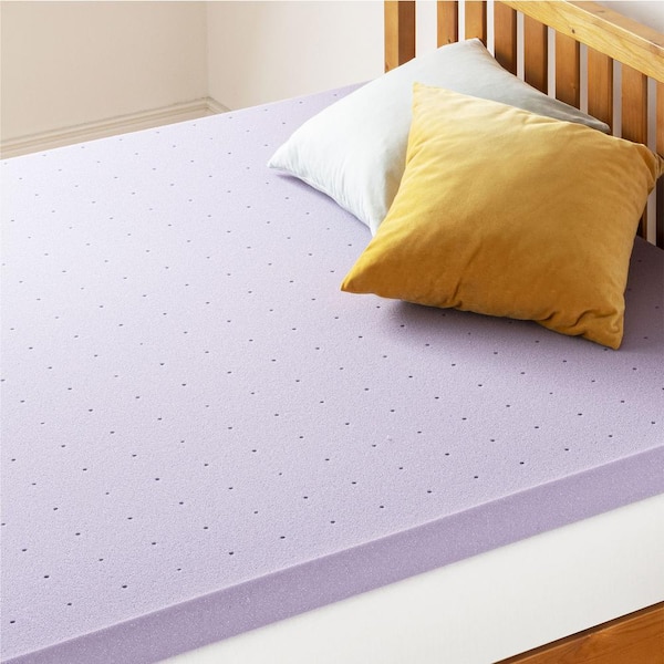 Best Price Mattress 3 Inch Egg Crate Memory Foam Mattress Topper with  Soothing Lavender Infusion, CertiPUR