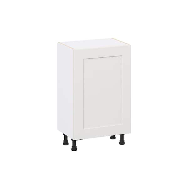 J COLLECTION Roseland 21 in. W x 14 in. D x 34.5 in. H Assembled Shaker Full Height Door Base Kitchen Cabinet in Warm White