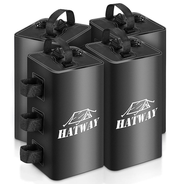 88 lb. Black Canopy Water Weight Bag, Water Tent Weights for Canopy Gazebo (4-Piece)