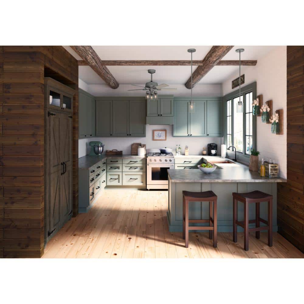 44" Matte Silver Hartland Ceiling Fan with LED Light and Remote