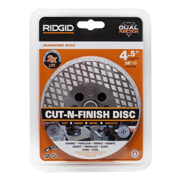 RIDGID 4.5 in.Cut-N-Finish Grinding Disc HD-CAF45 - The Home Depot