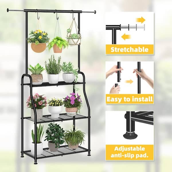 ITOPFOX 64 in. H x 13 in. W x 45 in. D Indoor/Outdoor Black