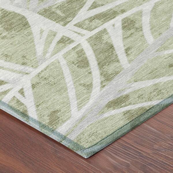 Chantille Machine Washable Indoor/Outdoor Abstract ACN2866 Celery 10 ft. x 14 ft. Area Rug