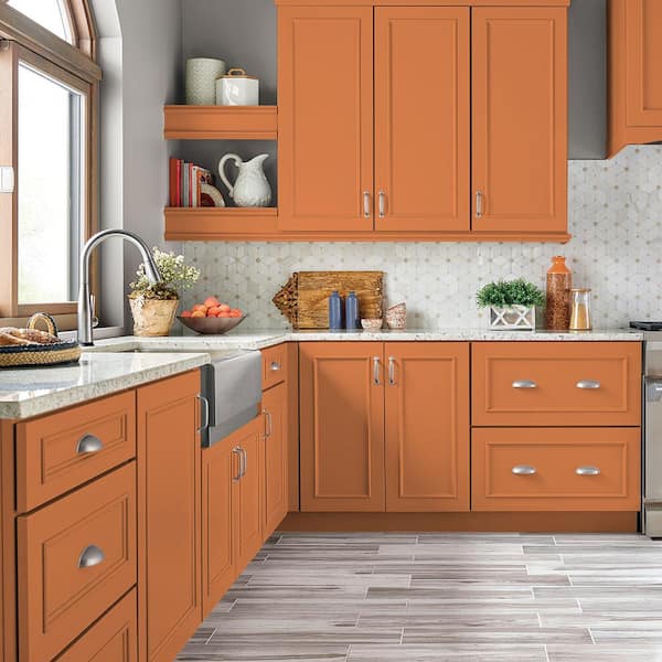 1 qt. #P210-6 Mandarin Semi-Gloss Enamel Interior/Exterior Cabinet, Door & Trim Paint