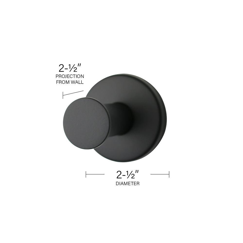 Matte Black Stainless Steel Wall Mount Robe Hook