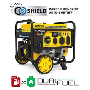 5300/4250-Watt Recoil Start Gasoline and Propane Dual Fuel Powered Portable Generator with CO Shield