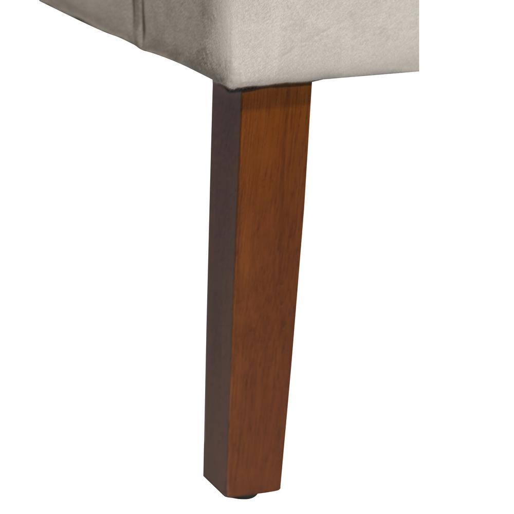 Elegant Gray Velvet Wood Accent Chair with Swoop Arms