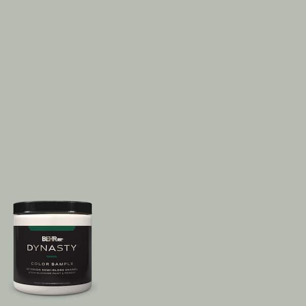 BEHR DYNASTY 8 oz. #HDC-AC-21 Keystone Gray One-Coat Hide Semi-Gloss Enamel Interior/Exterior Paint & Primer Sample