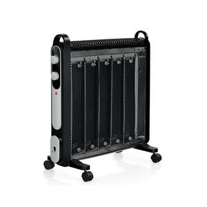 1500-Watt Electric Mica Space Portable Heater ETL Certified Heater with Adjustable Thermostat, 2 Heat Settings, 4 Wheels