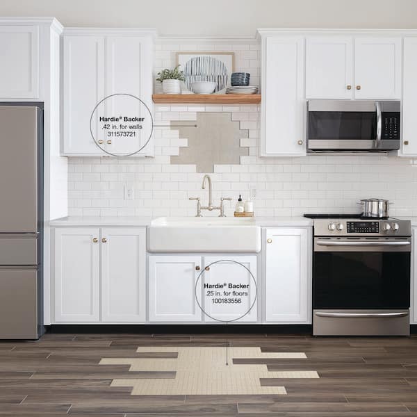 James Hardie HardieBacker 1/2 in. x 3 ft. x 5 ft. Cement Backerboard 220023