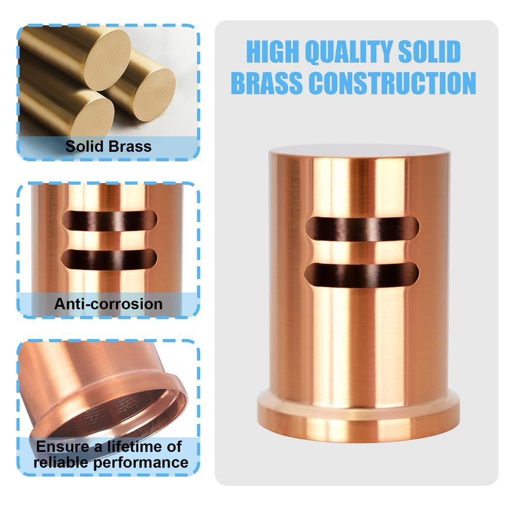 Copper Dual-Threaded Kitchen Sink Air Gap Cover