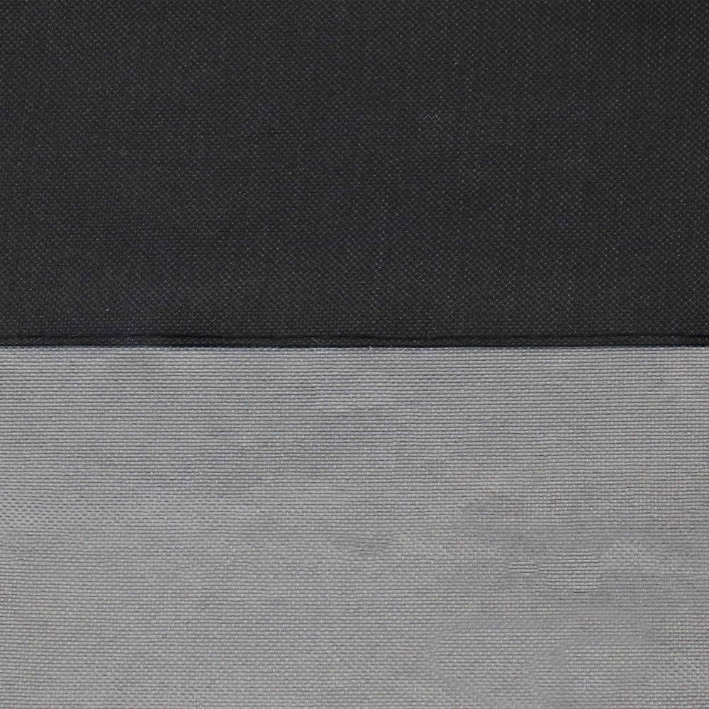 40" Black and Gray Weather-Resistant Polyester Fire Pit Cover
