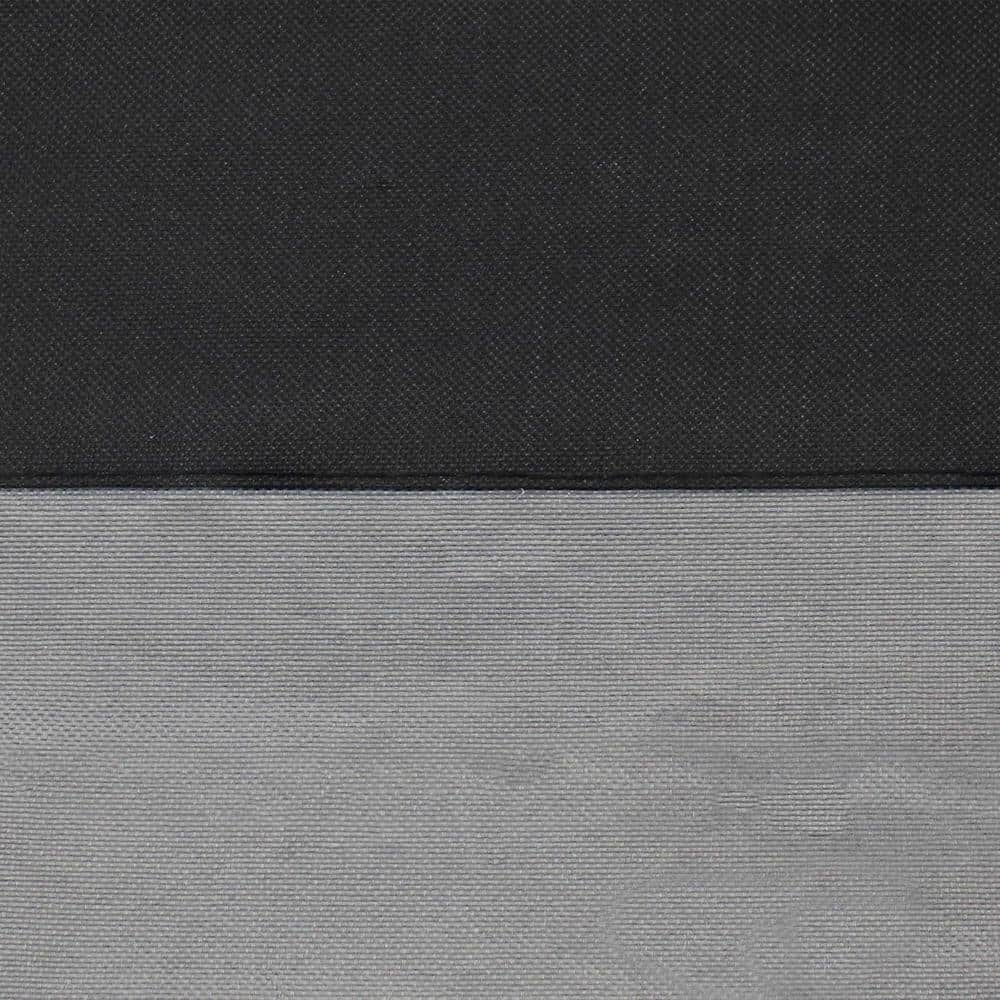 Heavy-Duty Black and Gray Round Fire Pit Cover, 80" x 25"