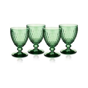 Boston Set of Four Green Red Wine Goblets