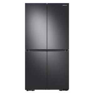 29.2 cu. ft. 4-Door Flex French Door Smart Refrigerator in Fingerprint Resistant Black Stainless Steel, Standard Depth