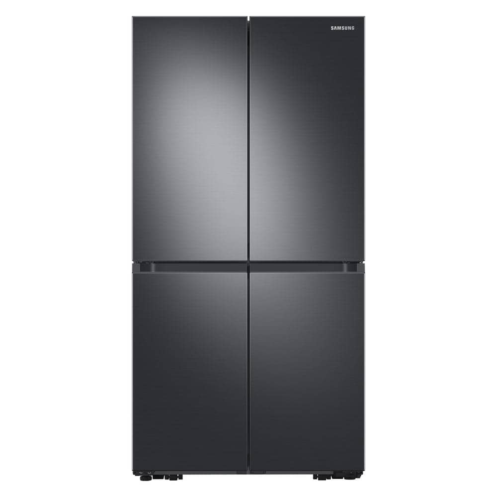 Samsung 29 cu. ft. 4-Door Flex French Door Smart Refrigerator in Fingerprint Resistant Black Stainless Steel, Standard Depth