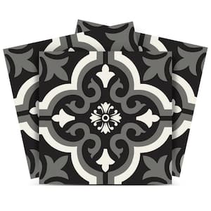 Black, White, and Gray B150 12 in. x 12 in. Vinyl Peel and Stick Tile (24 Tiles, 24 sq. ft. Pack)