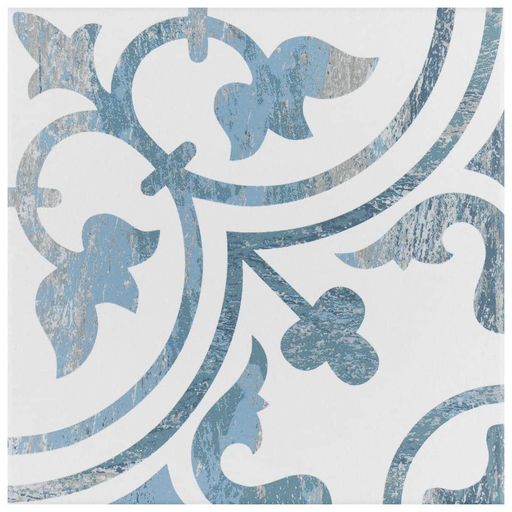 Cassis Arte Blue 9-3/4 in. x 9-3/4 in. Porcelain Floor and Wall Take Home Tile Sample price history on PriceWatchPro