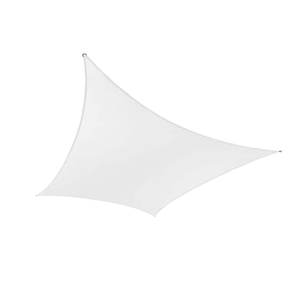 14 ft. x 14 ft. White Square Sun Shade Sail Canopy Fabric Cloth Square Sun Shade Sail Canopy Fabric Cloth