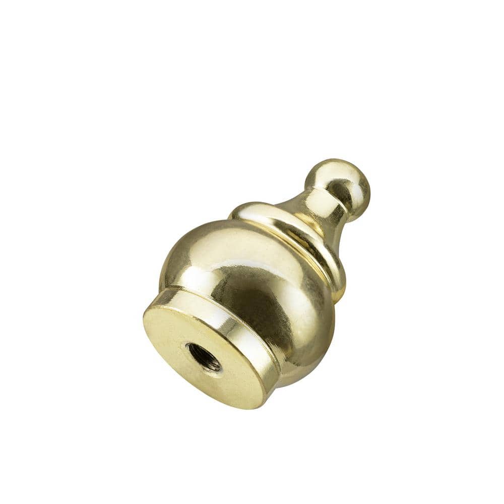 Brass Plated Steel Lamp Finial Set, 1.5 Inch