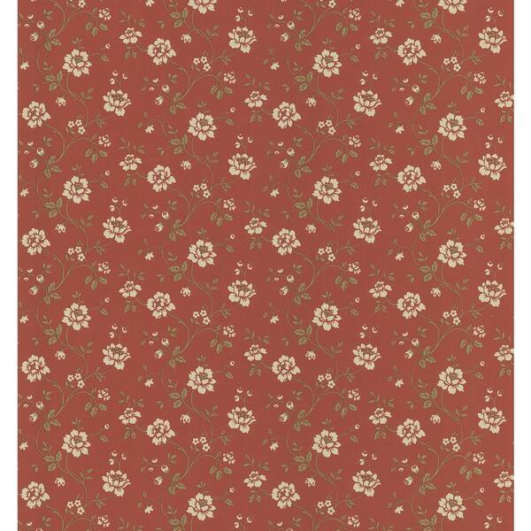 Brewster 56 sq. ft. Stencil Floral Wallpaper