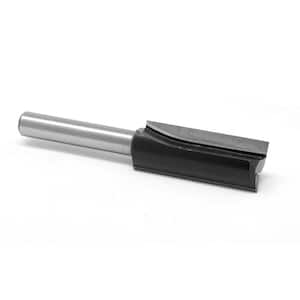 1/2 in. Straight 2-Flute Carbide Tipped Router Bit with 1/4 in. Shank and 1-1/4 in. Cutting Length