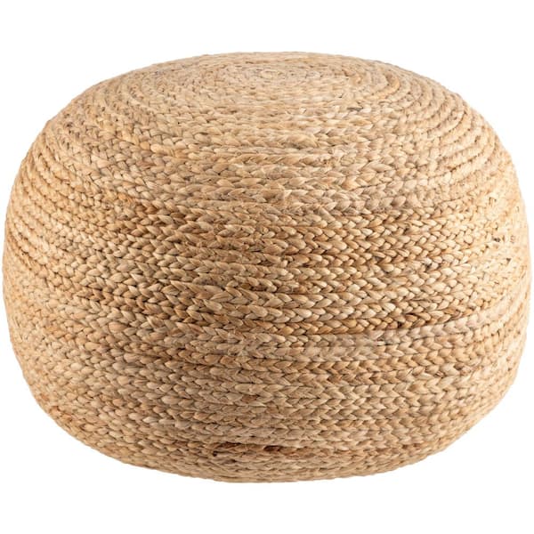 Artistic Weavers Sphere Natural Cottage Jute 20 in. L x 20 in. W x 14 in. H Pouf