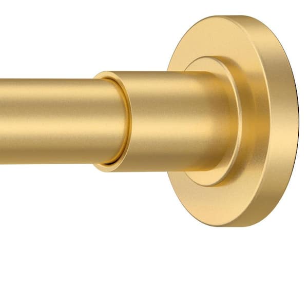 104 in. Shower Curtain Rod in Gold, No Drilling Stainless Steel Telescoping Rod, Adjustable Spring Tension