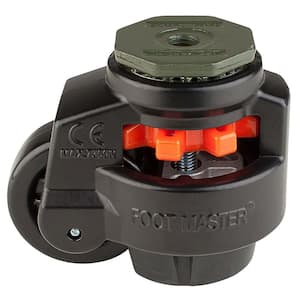 GD Series 3 in. Nylon Swivel Flat Black M16 Stem Mounted Leveling Caster with 1650 lb. Load Rating