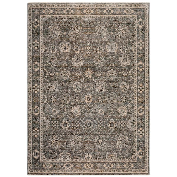 Yarra Vintage 7 ft. 10 in. x 10 ft. Gray Rug