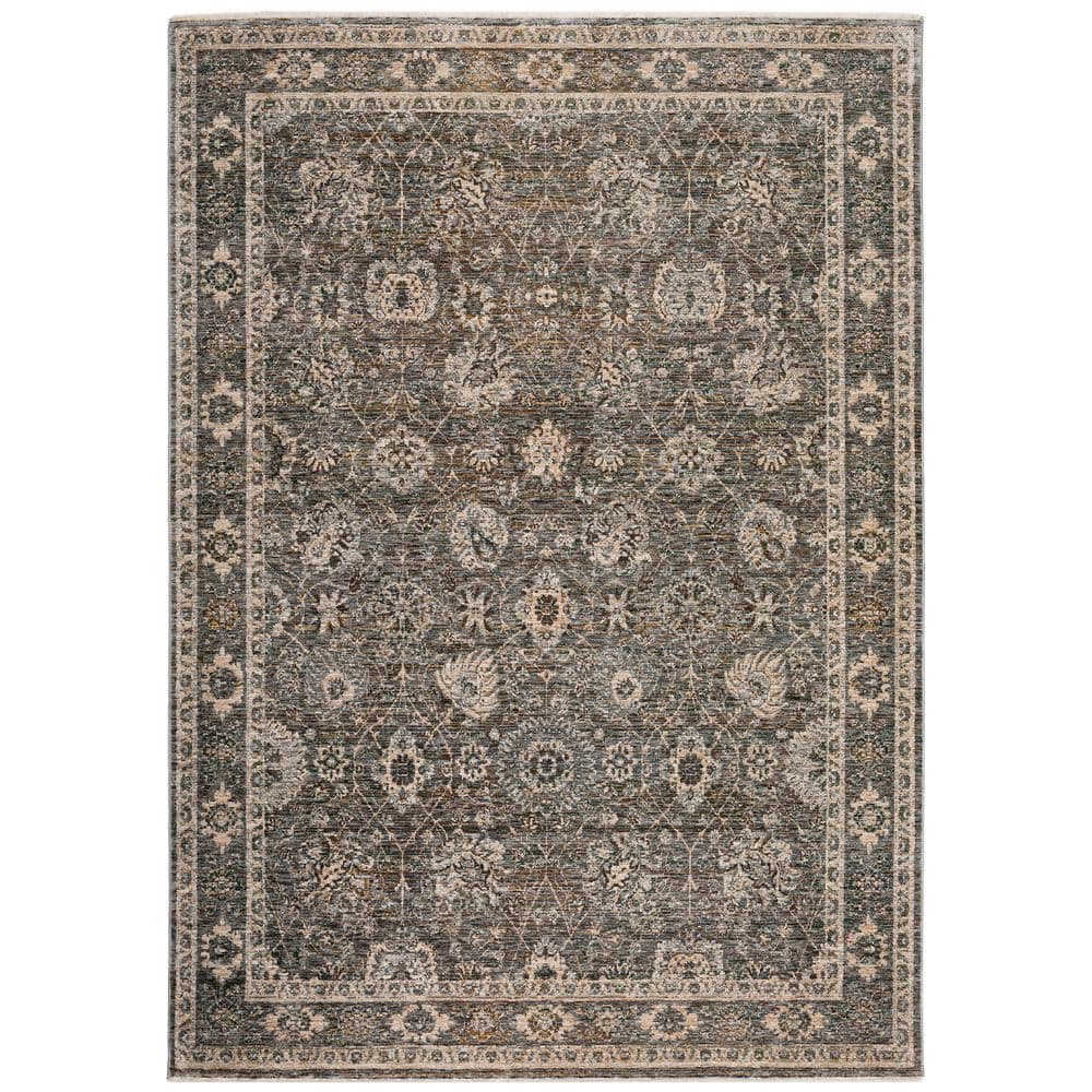 Yarra Vintage 9 ft. x 13 ft. 2 in. Gray Rug