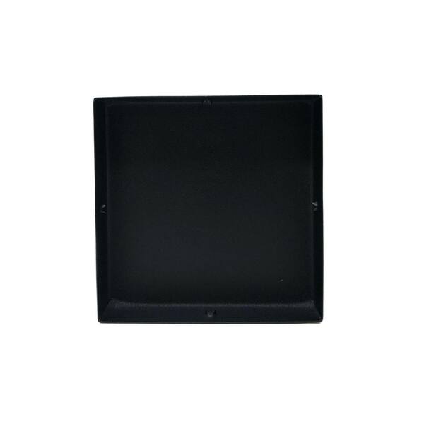NUVO IRON Eazy-Cap 6 in. x 6 in. Black Galvanized Steel Modern Low-Profile Flat Top Post Cap (Pack of 24)