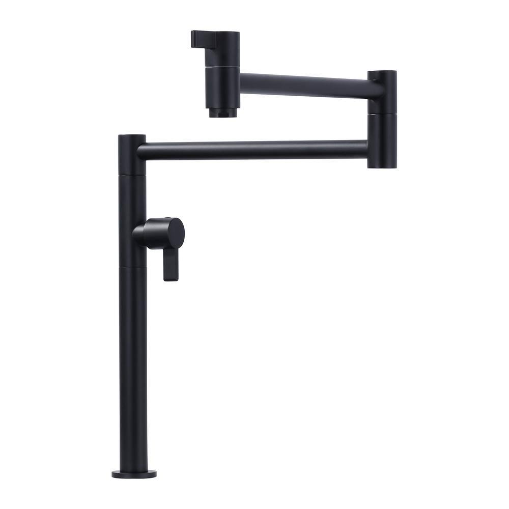 Deck Mounted Pot Filler with Double Joints in Matte Black price history on PriceWatchPro