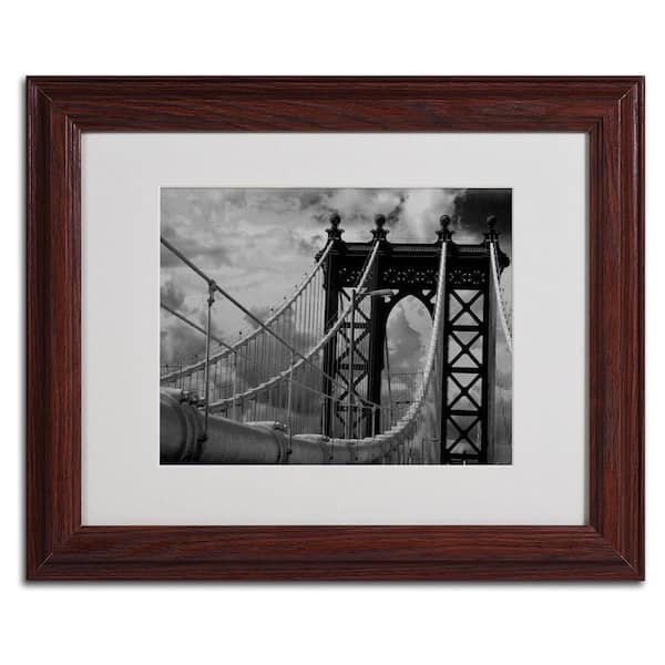 Trademark Fine Art 11 in. x 14 in. Manhattan Bridge Matted Framed Art