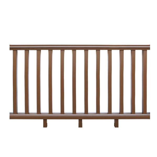 NewTechWood Royal 6 ft. x 3 ft. Composite Railing Kit in Peruvian Teak