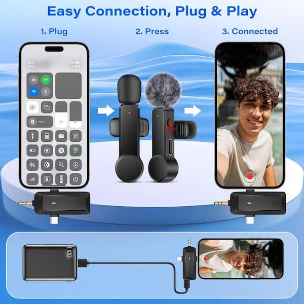 EKIEUDL Professional Clear Sound Quality Wireless Lavalier