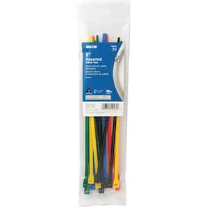 Cable Tie 8 in. Assorted (24-Piece)