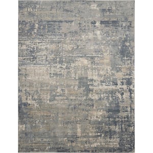 Concerto Grey/Beige 9 ft. x 12 ft. Abstract Rustic Area Rug