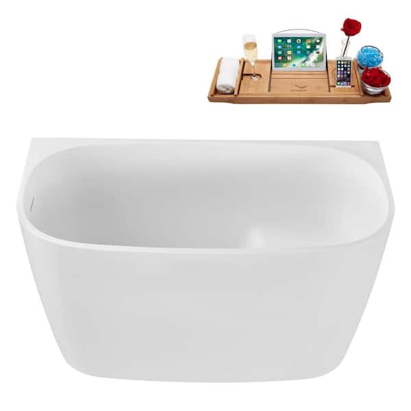 Streamline 47 in. x 23 in. Acrylic Freestanding Soaking Bathtub in